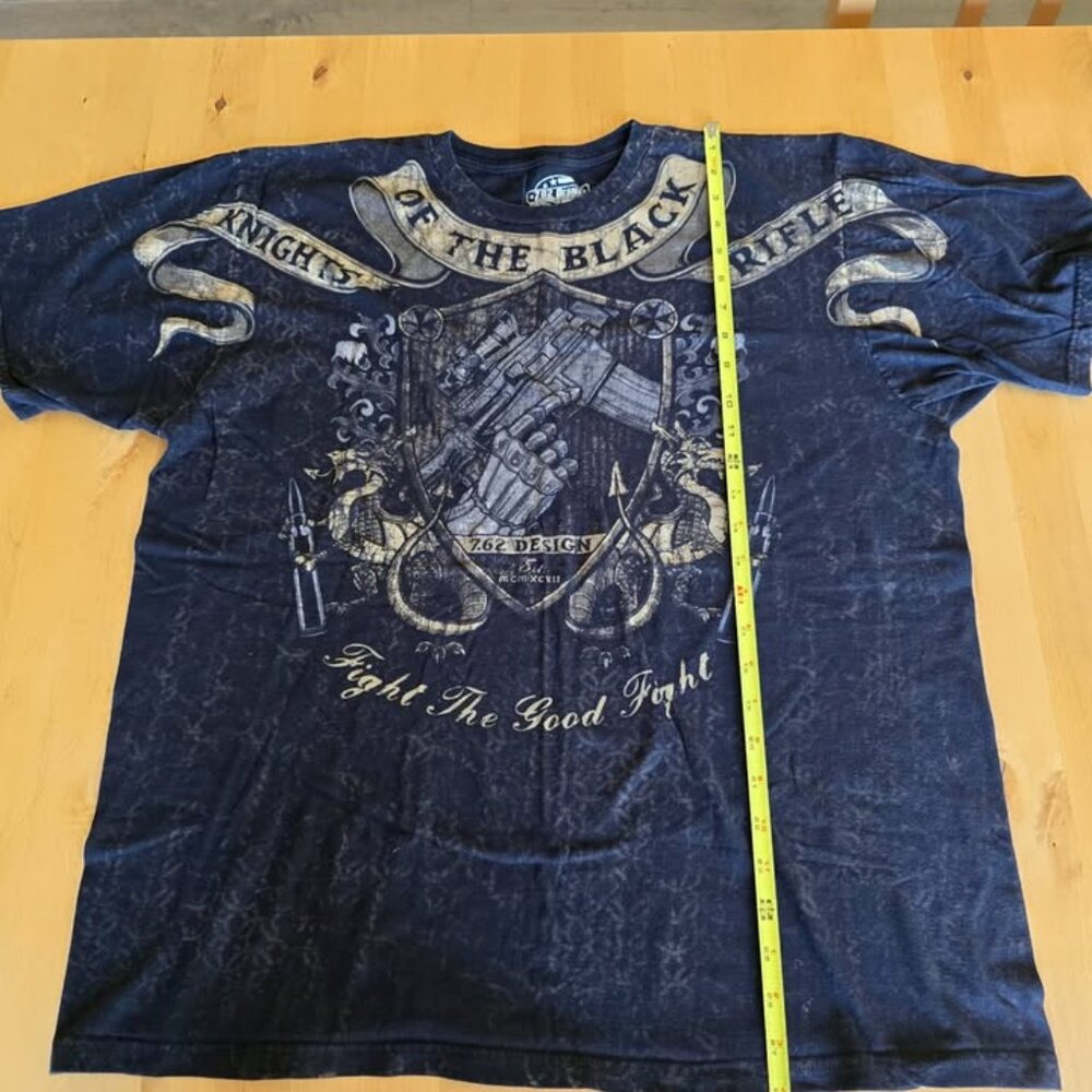 7.62 Design XL Knights Of The Black Rifle T-Shirt Double Sided Men’s Military